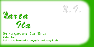 marta ila business card