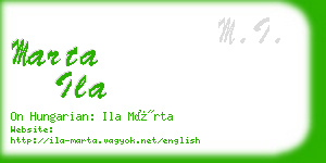 marta ila business card